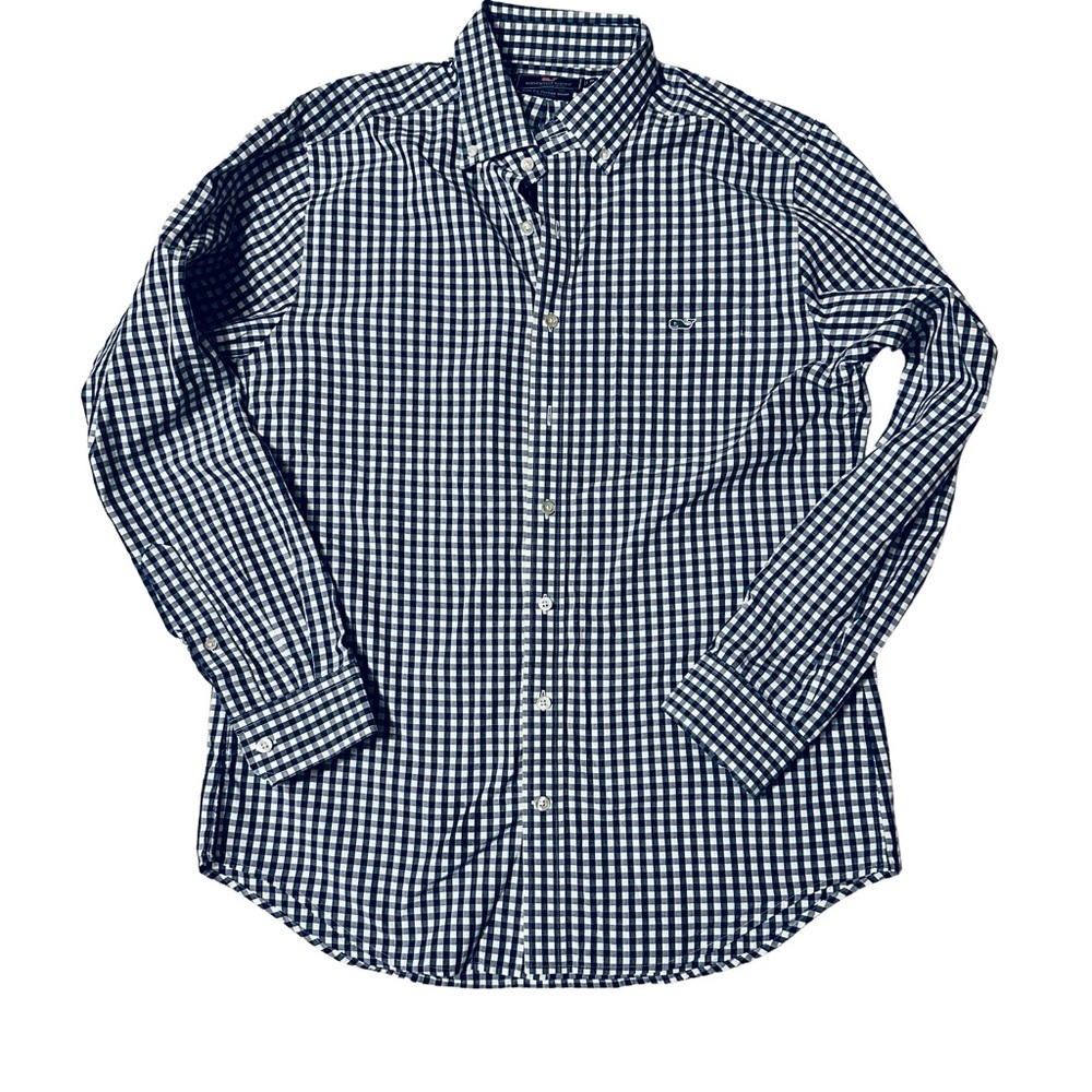 Vineyard Vines Slim Fit Gingham Tucker Shirt - Navy